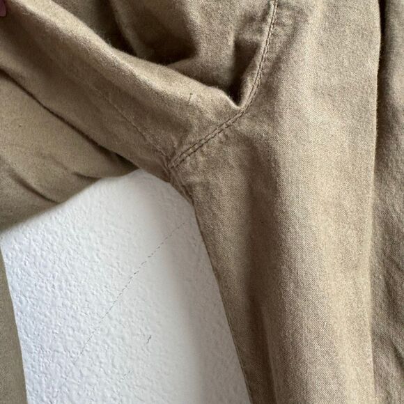 Prairie Underground Lagenlook Green 100% Organic Cotton Pant Womens Size Medium - Picture 2 of 8